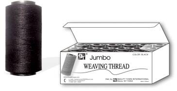 JUMBO WEAVING THREAD - BLACK - 12 PCS 